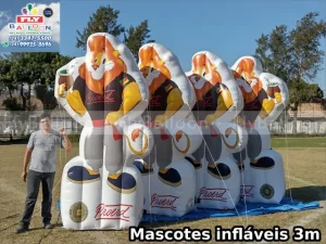 mascotes infláveis gigantes promocionais leão proerd