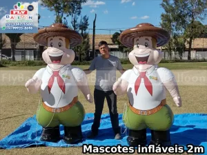 mascotes infláveis gigantes promocionais trilegal tchê